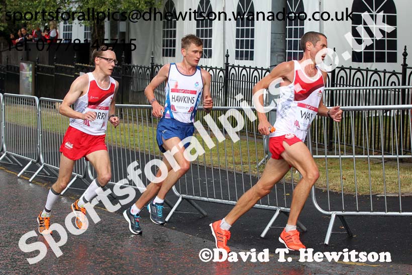 Nicholas Torry, Steven Way (both England) and Derek Hawkins Commonwealth Games Marathon, Glasgow. Photo: David T. Hewitson/Sports for All Pics